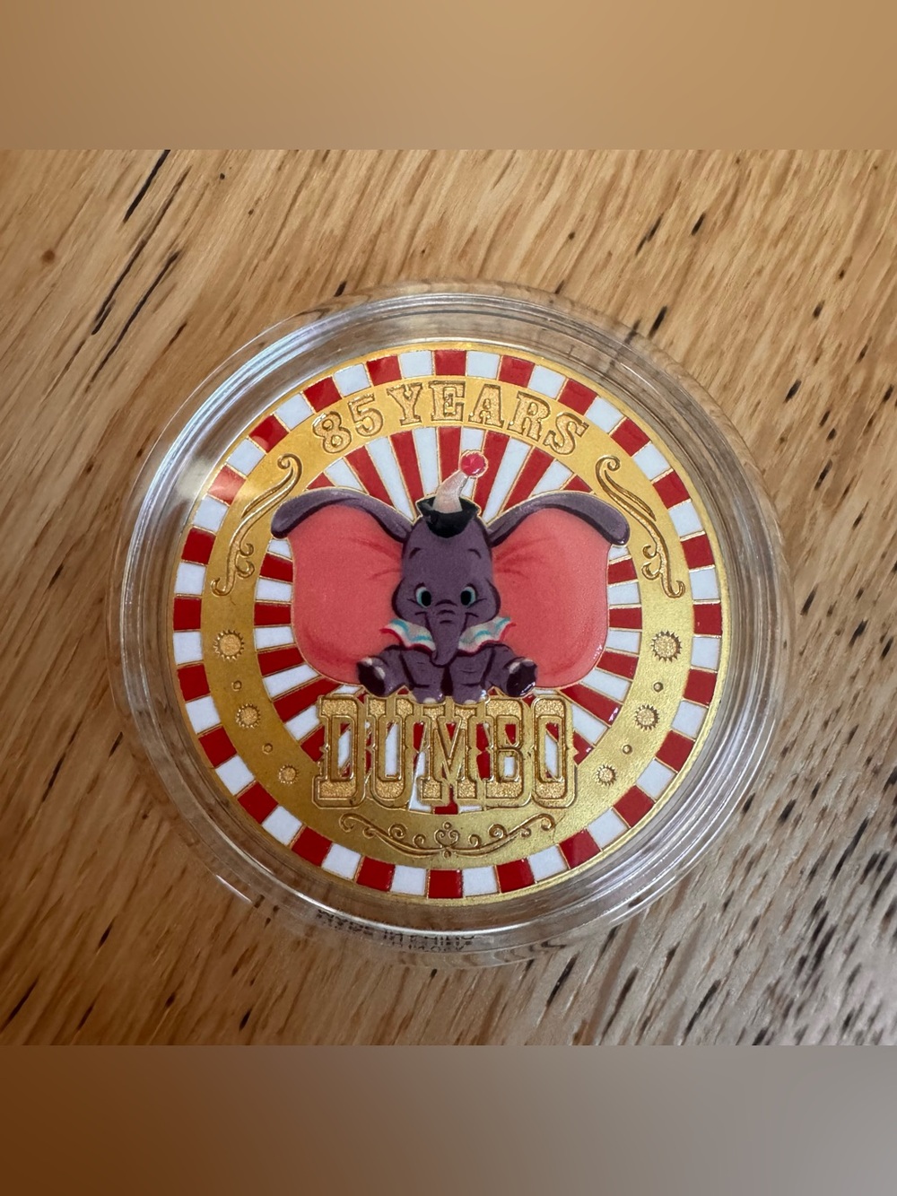 D23 The Ultimate Disney Fan Event 2026 Dumbo 85 Years Medallion Coin In Case